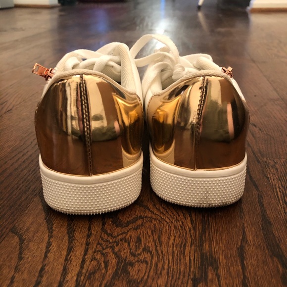 Size 6.5 Rose Gold/White Sneakers - Picture 2 of 3